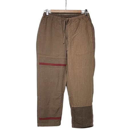 TigreBrocante"remake euro linen sheets mix tagosaku pants“(mocha)unisex(S)