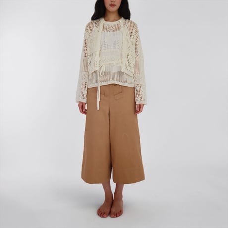 ASEEDONCLOUD"marchant hae trousers" (brown) women's