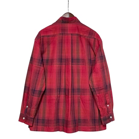 TigreBrocante"satin random checkvenice beach shirts"(red)unisex