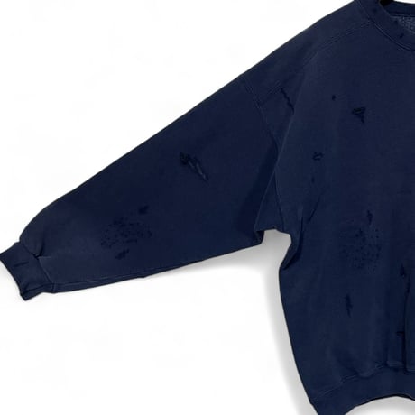 SUBTLE Re label "used damage sweat" (unisex) C
