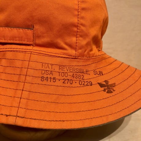 KNIFE WING"US ARMY  REVERSIBLE SUN HAT"(olive×orange)