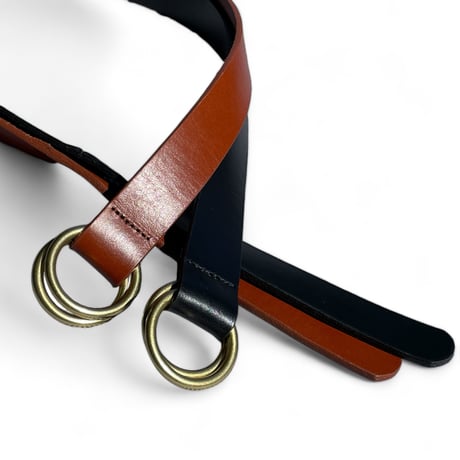 LEATHERMAN LTD USA"leather o-ring belt w/brass buckle"(unisex)