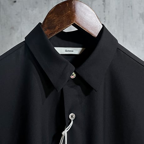 amne "GABARDINE classic shirts" (black) unisex