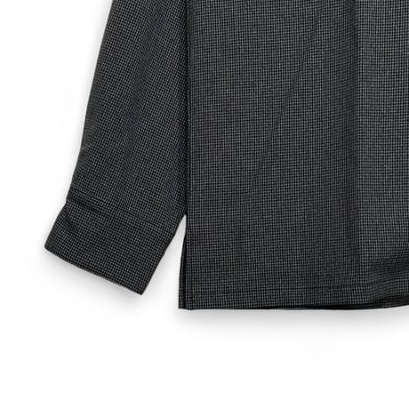 FLISTFIA"open collar long sleeve shirts"(black×charcoal) unisex