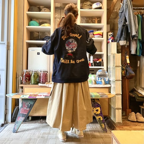 TigreBrocante”denim lucky naugty embroidery souvenir jacket“(indigo)unisex