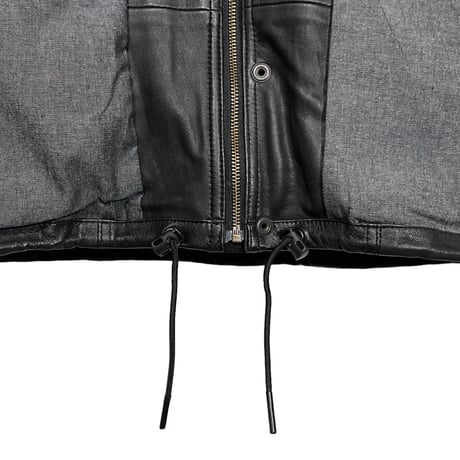 yoused"retro baggies leather jacket"(black)unisex