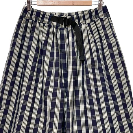 ASEEDONCLOUD"Handwerker indigo check HW culottes" (indigo) women's
