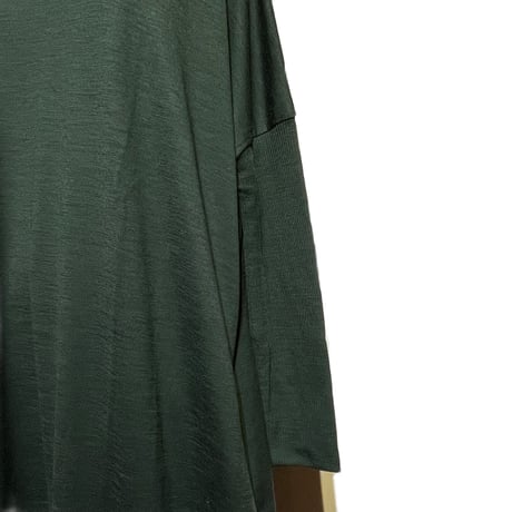 CAERULA"washable wool jersey crew neck one-piece"(green) women's