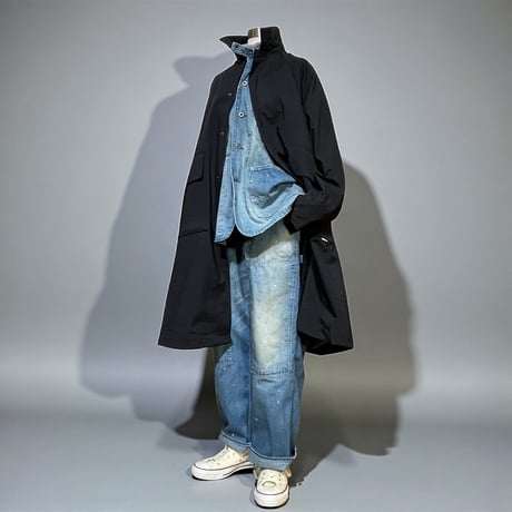 amne "nylon OX covered coat" (black) unisex