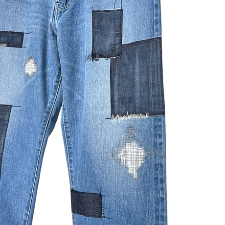 TigreBrocante"12,75oz denim big 5pocket pants“(hand damage)unisex.M