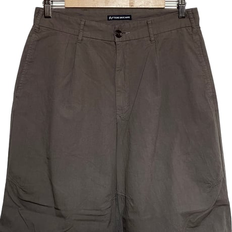 TigreBrocante"cord stripe darts wide pants"(brown)unisex