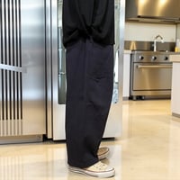 TigreBrocante"BD herring bone darts wide pants“(night navy)unisex