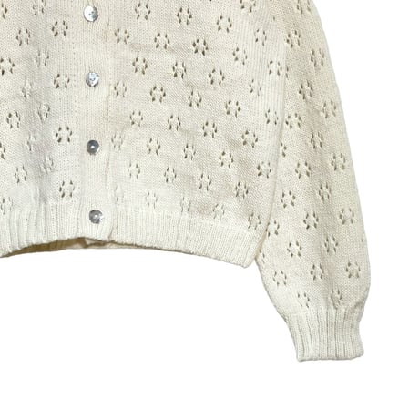TigreBrocante”flower ladies cardigan“(natural)women's
