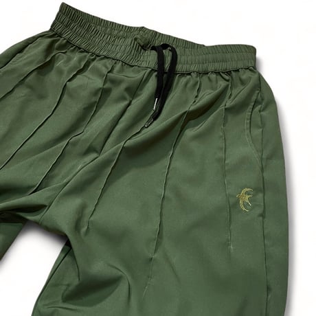 Slow Hands"nylon×polyester starch Morocco pants"(olive)unisex