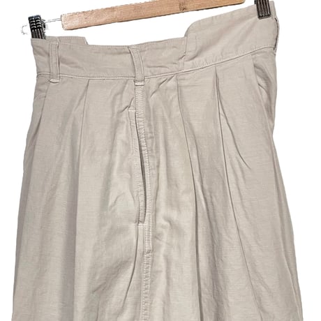 TigreBrocante"high-density cotton linen hakama pants“(beige)women's