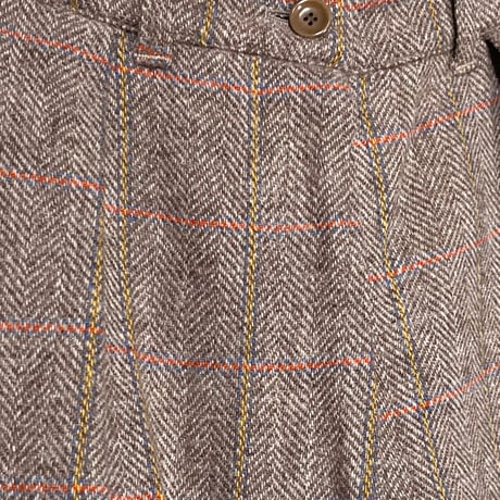 TigreBrocante "check herringbone wool comodo slacks"(beige)women's