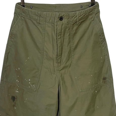 H.UNIT "Back satin fatigue pants customize" (khaki) unisex