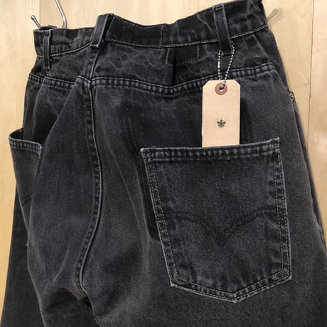 KNIFEWING"USA505 tuck tapered wide pants"S-B(blk) unisex