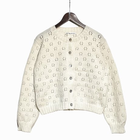 TigreBrocante”flower ladies cardigan“(natural)women's
