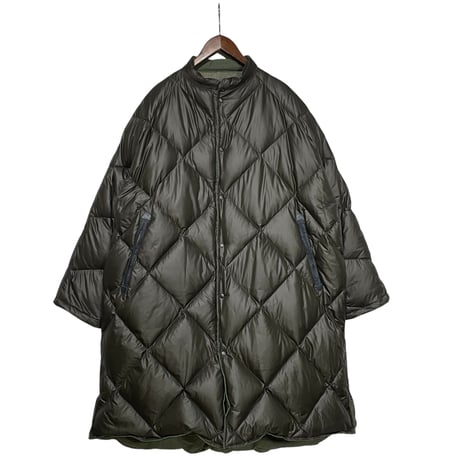 Slow Hands "recycle tent yeti down coat"(olive×olive)S-unisex