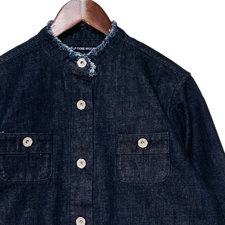 TigreBrocante"13.5oz denim cut off jean jacket"(inidigo)women's