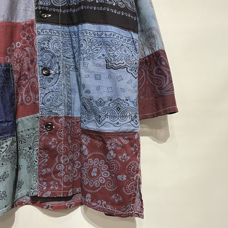 Slow Hands "bandana patch work coat"(ice gray asst)unisex-(S)