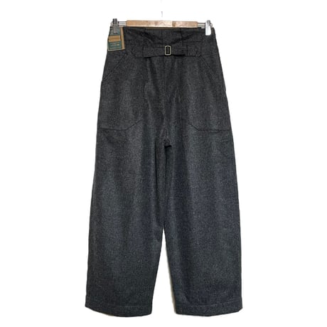 ASEEDONCLOUD"Handwerker cordura wool HW wide trousers" (dark gray) unisex