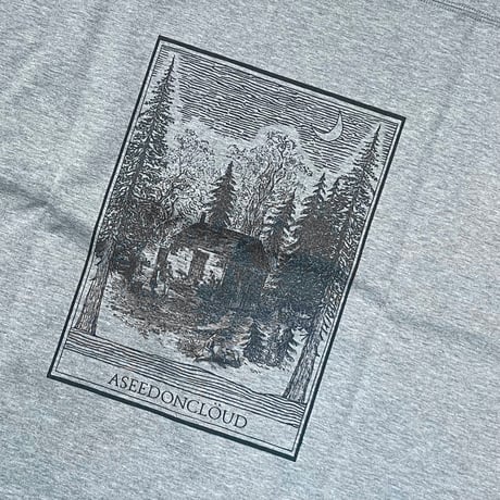 ASEEDONCLOUD"shokuonshitsu T-shirts shokuonshitsu back print"(grey)unisex