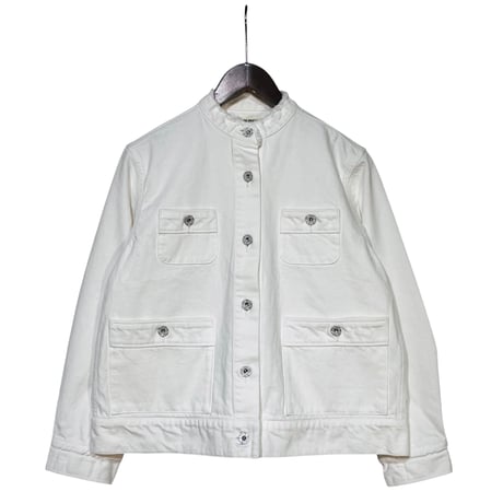 TigreBrocante"13.5oz denim cut off jean jacket"(white)women's