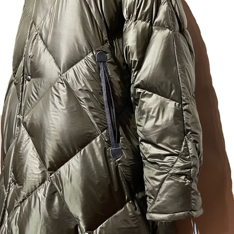 Slow Hands "recycle tent down coat for ARCHIVE"(olive)S-A unisex