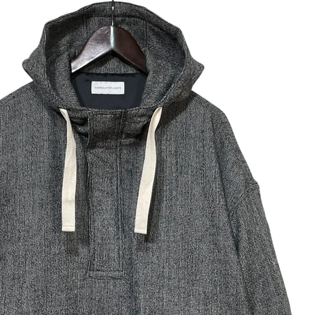 CAERULA PER LIGHTS"wool gingham anorak"(black)unisex