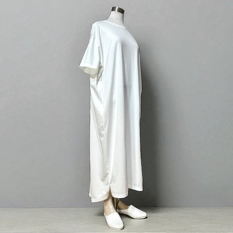 CAERULA PER LIGHTS"30/Jersey back flare OP"(white)unisex