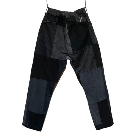 FUNSET OF ART "black patchwork karusan 5P pants"(black)unisex-S