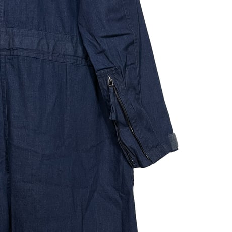 MOBTARIA"flight long coat"(indigo) unisex
