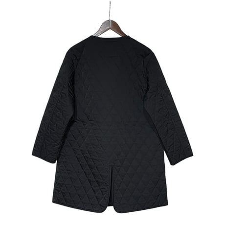 TigreBrocante"nylon twill quilting liner half coat“(black)women's