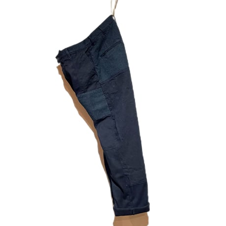 FUNSET OF ART “indigo sashiko patchwork genova pants"(indigo)unisex