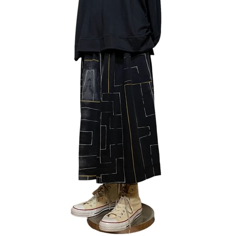 TigreBrocante"ficelle long skirt"(black)women's