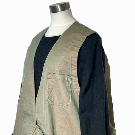 TigreBrocante"workman long vest"(khaki)women's