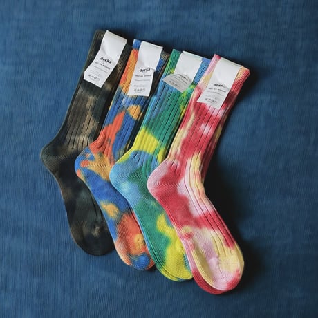decka quality socks "BRU NA BOINNE × decka quality socks" heavy weight dyed socks(unisex)