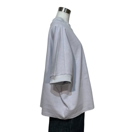 Linen ya"空紡糸度詰め T-shirts"(ice gray)women's