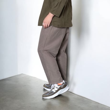 TigreBrocante"cotto linen twill Tagosaku Pants“(graige)unisex