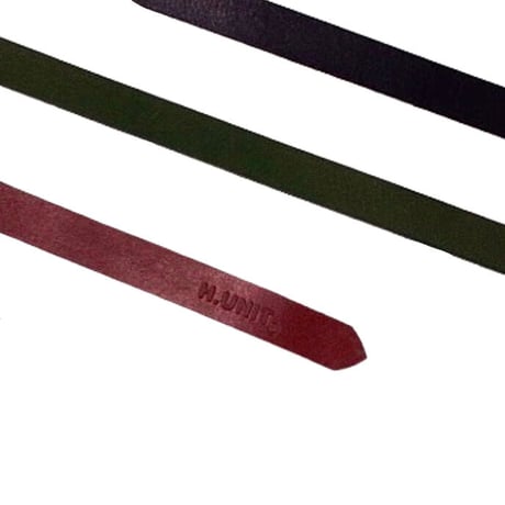 H.UNIT "leather GI belt" unisex