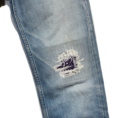 KNIFEWING "rebuild series" used US Levi's bandana crash denim(80A)unisex