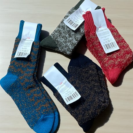 decka quality socks"showatabe" Links Knit Alpaca Boucle Socks (unisex)