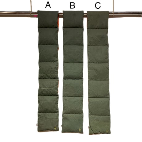 Slow Hands "recycle tent down neck warmer for ARCHIVE"(olive)