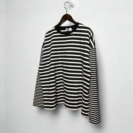 CAERULA PER LIGHTS"border long T"(black)unisex