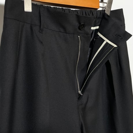 amne "GABARDINE whale's slacks" (black) unisex