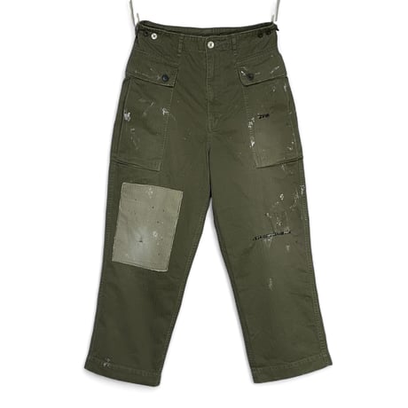 H.UNIT "HBT military trousers Customize" (khaki) unisex