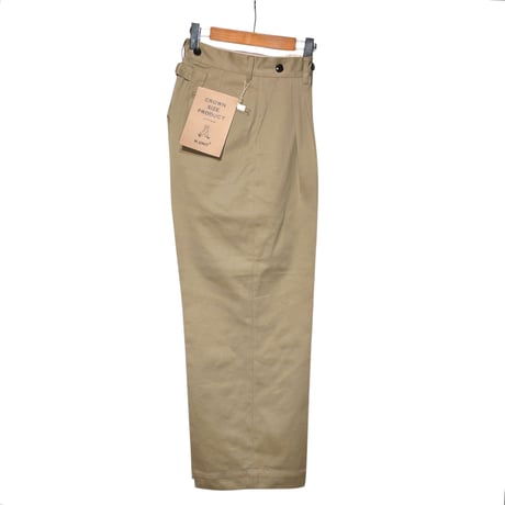 H.UNIT "Weapon two tuck crown size trousers"(beige)women's