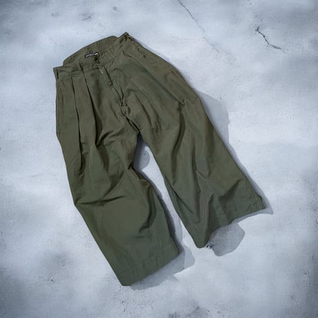 TigreBrocante"high count cotton linen hakama pants“(khaki)women's